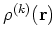 $\rho^{(k)}({\bf r})$