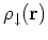 $\rho_\downarrow({\bf r})$