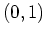 $(0,1)$